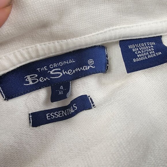 Ben Sherman Mens XL White Track Jacket Casual Winter Warm Outdoors Comfort - Picture 4 of 10